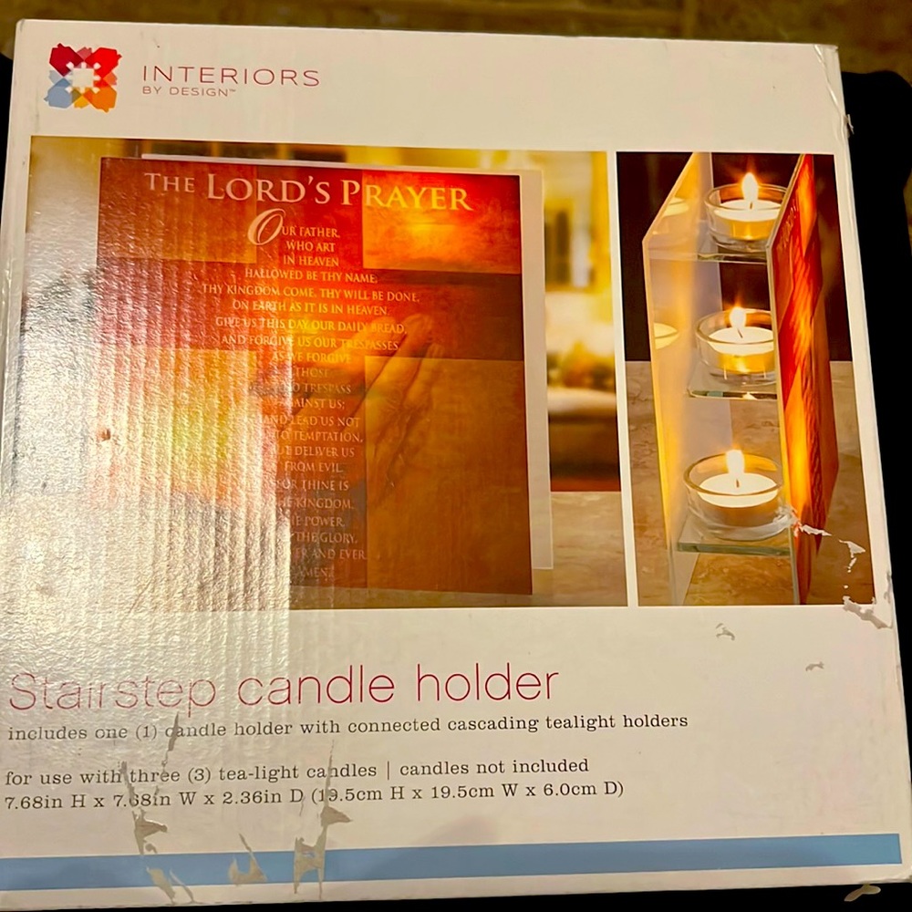 Stairstep candle holder